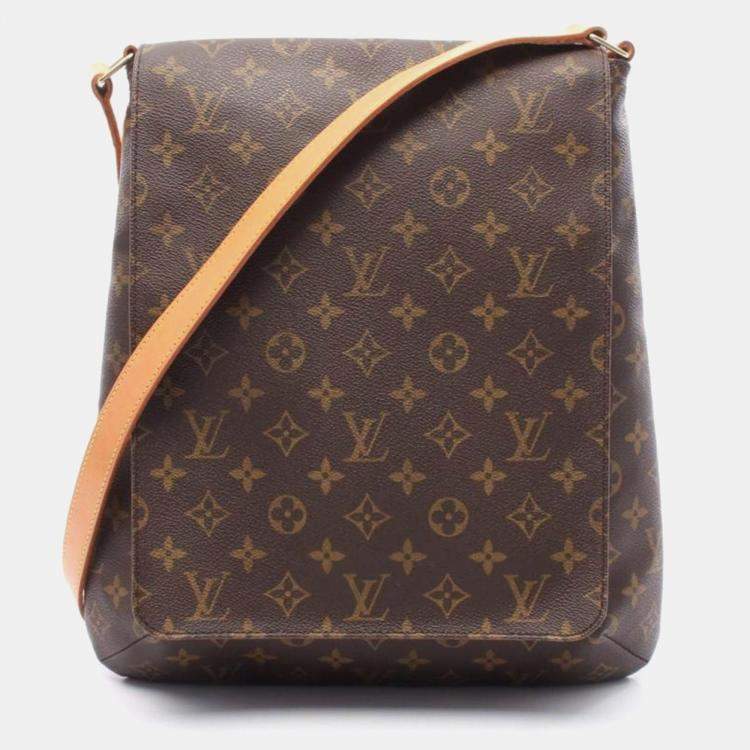 Pre Owned Louis Vuitton Musette Brown Monogram Canvas Shoulder Bag