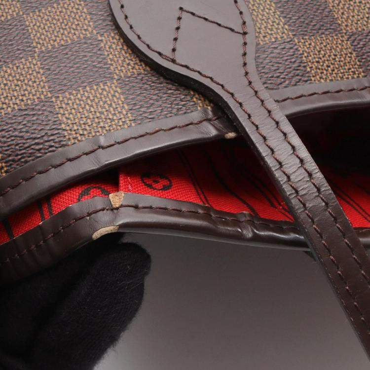 Pre Owned Louis Vuitton Neverfull GM Brown Damier Ebene Canvas Tote Bag