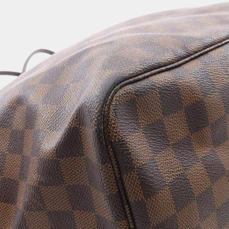 Pre Owned Louis Vuitton Neverfull GM Brown Damier Ebene Canvas Tote Bag