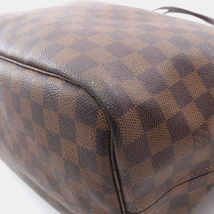 Pre Owned Louis Vuitton Neverfull GM Brown Damier Ebene Canvas Tote Bag