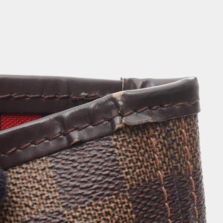 Pre Owned Louis Vuitton Neverfull GM Brown Damier Ebene Canvas Tote Bag