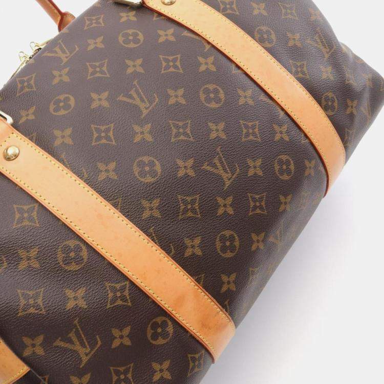 Pre Owned Louis Vuitton Carryall Brown Monogram Canvas Duffle Bag
