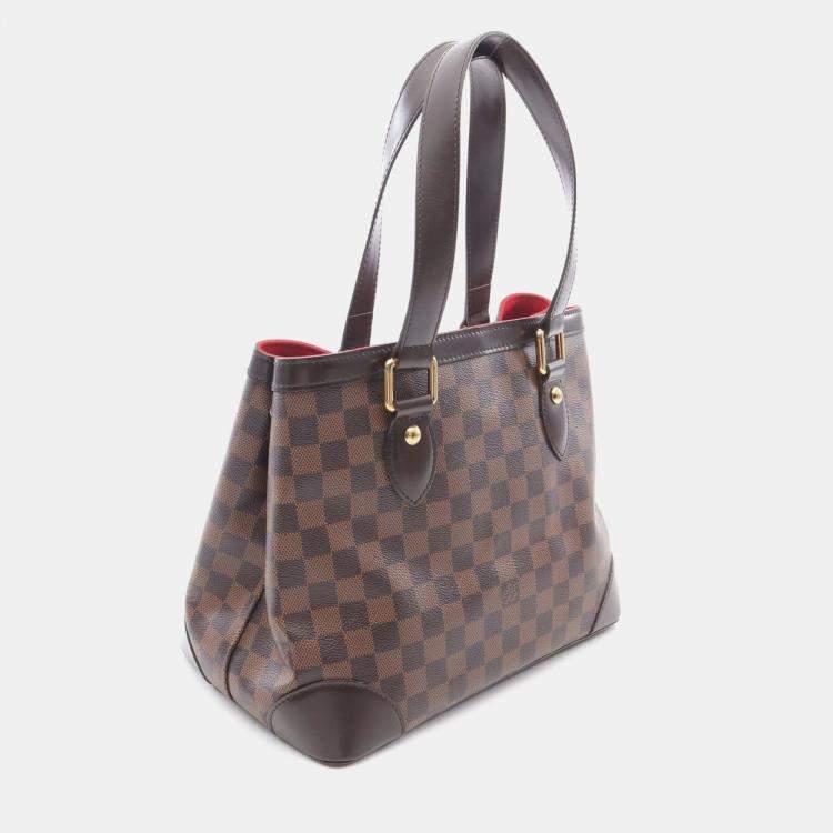 Pre Owned Louis Vuitton Hampstead PM Brown Damier Ebene Canvas Tote Bag