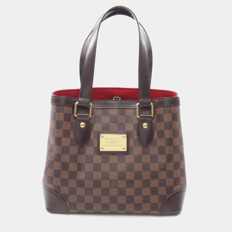 Pre Owned Louis Vuitton Hampstead PM Brown Damier Ebene Canvas Tote Bag