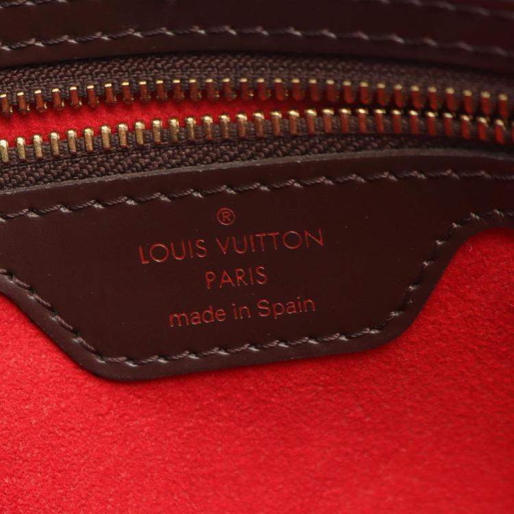 Pre Owned Louis Vuitton Hampstead PM Brown Damier Ebene Canvas Tote Bag