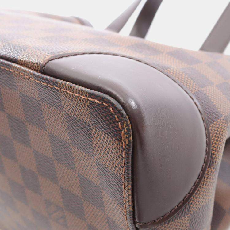 Pre Owned Louis Vuitton Hampstead PM Brown Damier Ebene Canvas Tote Bag