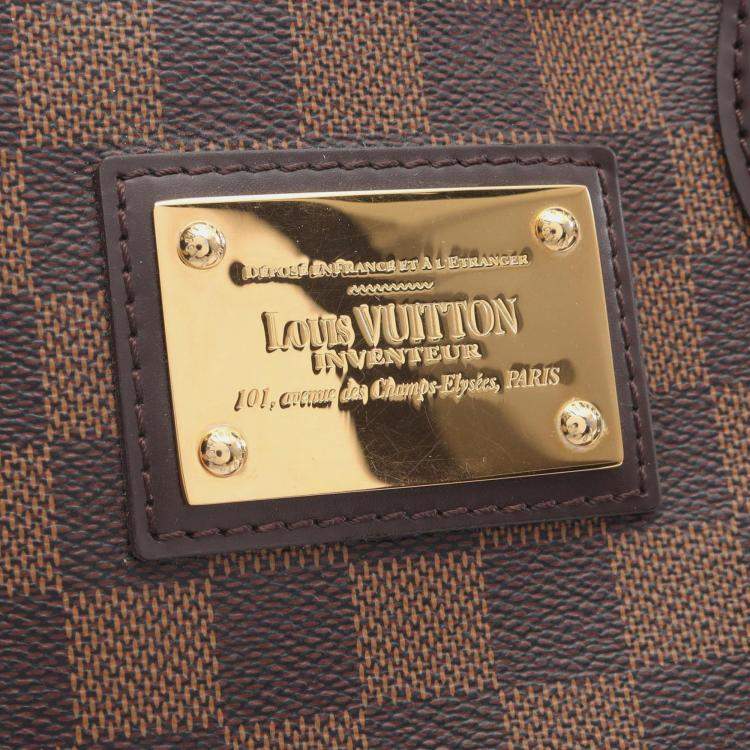 Pre Owned Louis Vuitton Hampstead PM Brown Damier Ebene Canvas Tote Bag