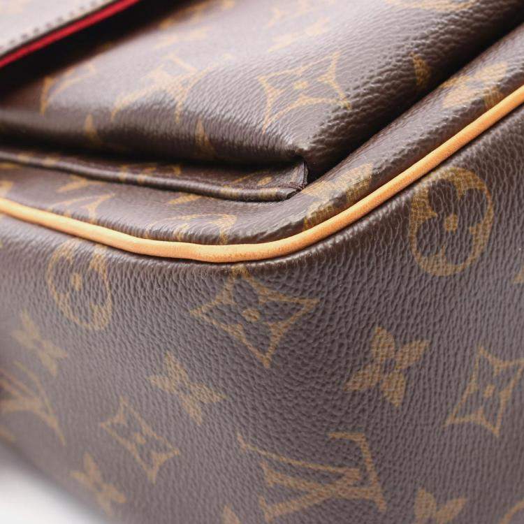 Pre Owned Louis Vuitton Vivacite GM Brown Monogram Canvas Shoulder Bag