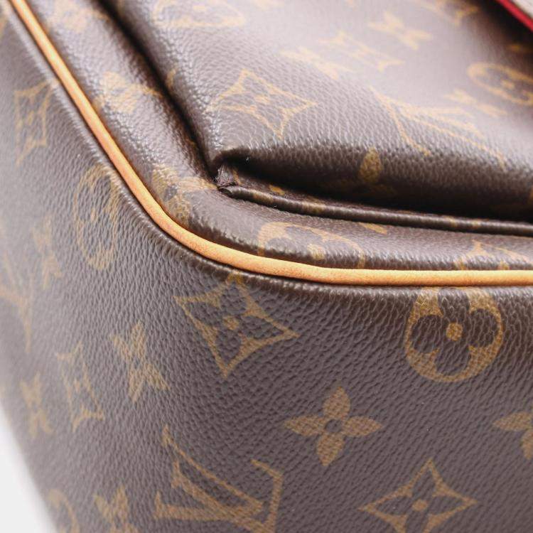 Pre Owned Louis Vuitton Vivacite GM Brown Monogram Canvas Shoulder Bag
