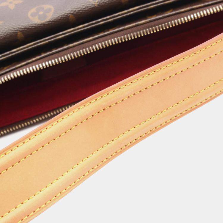 Pre Owned Louis Vuitton Vivacite GM Brown Monogram Canvas Shoulder Bag