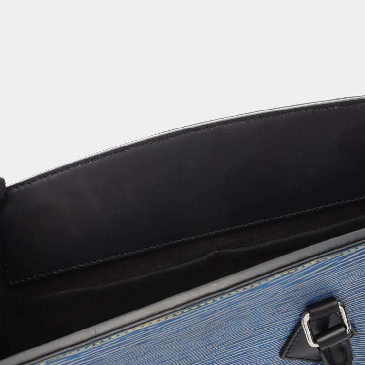 Pre Owned Louis Vuitton Phoenix MM Blue Epi Leather Tote Bag