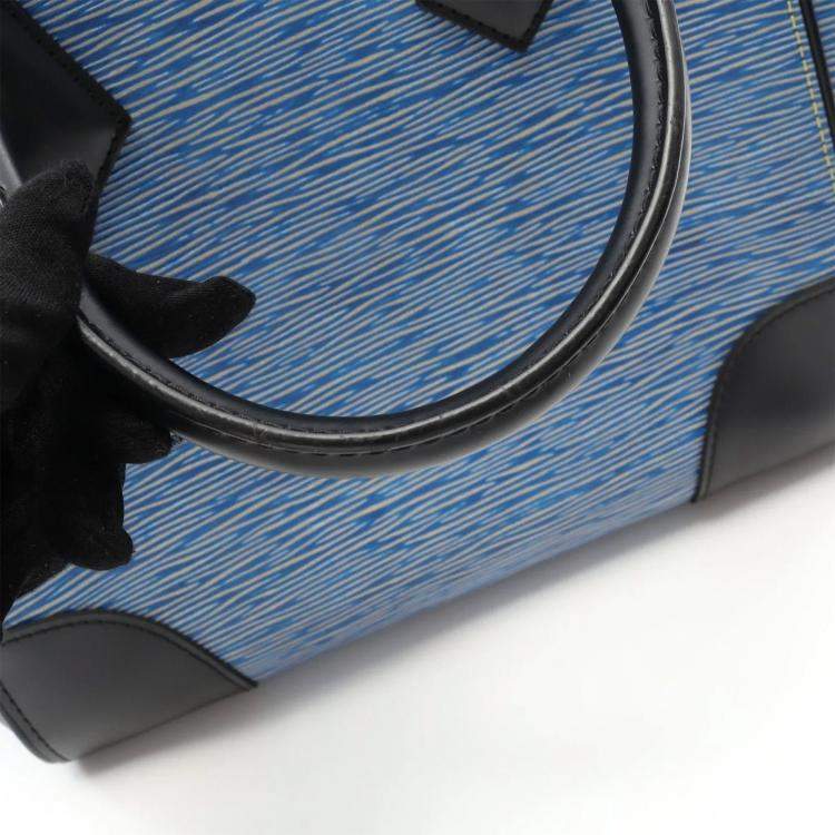 Pre Owned Louis Vuitton Phoenix MM Blue Epi Leather Tote Bag