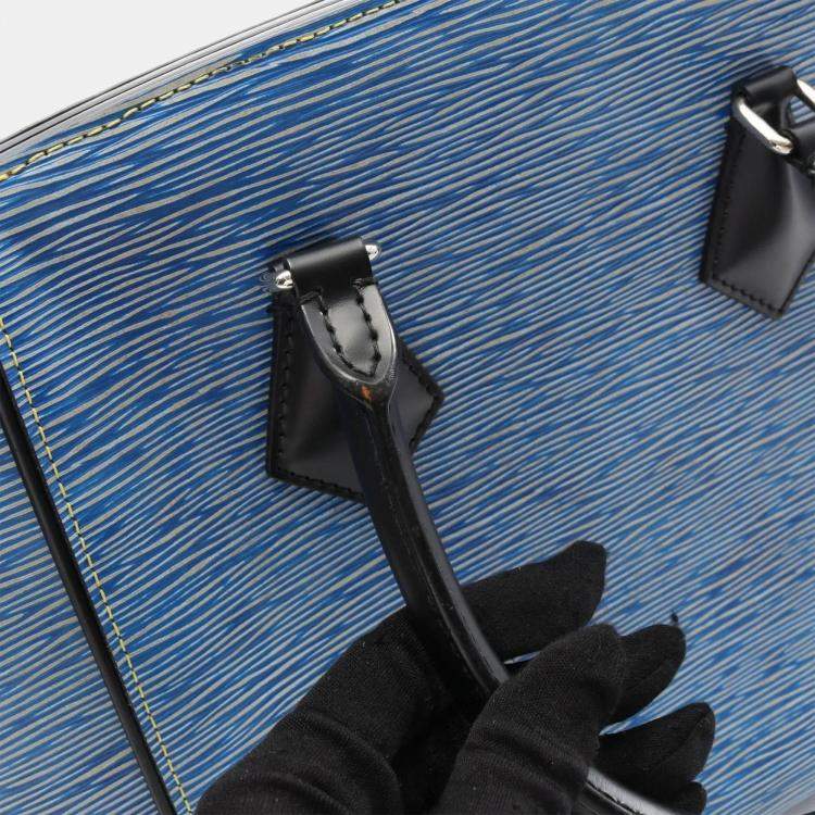 Pre Owned Louis Vuitton Phoenix MM Blue Epi Leather Tote Bag