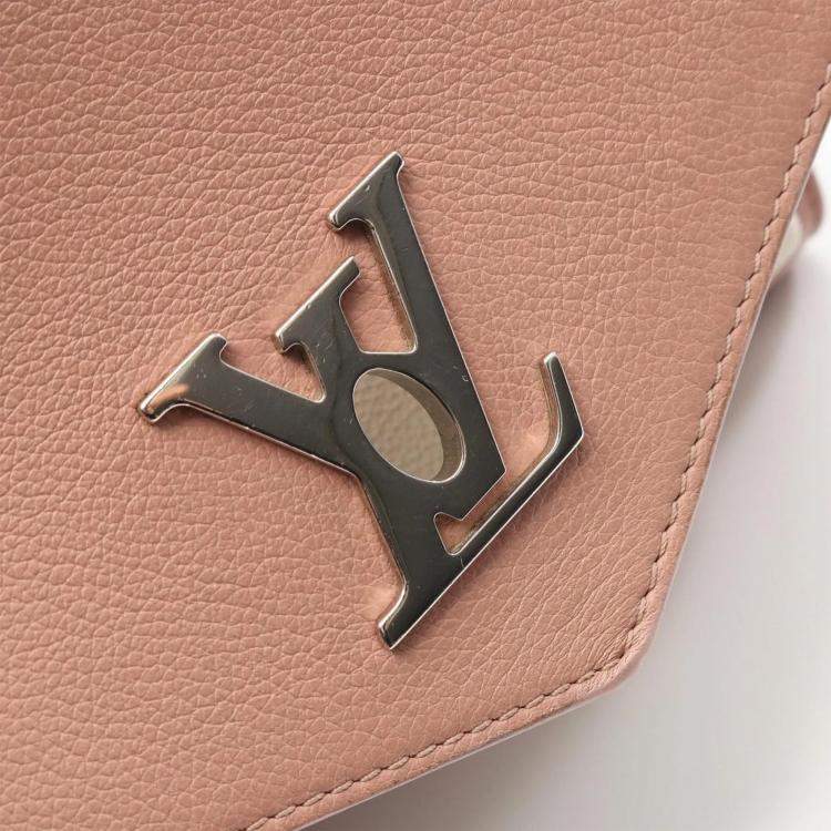 Pre Owned Louis Vuitton My Lockme BB Pink /Cream Leather Shoulder Bag