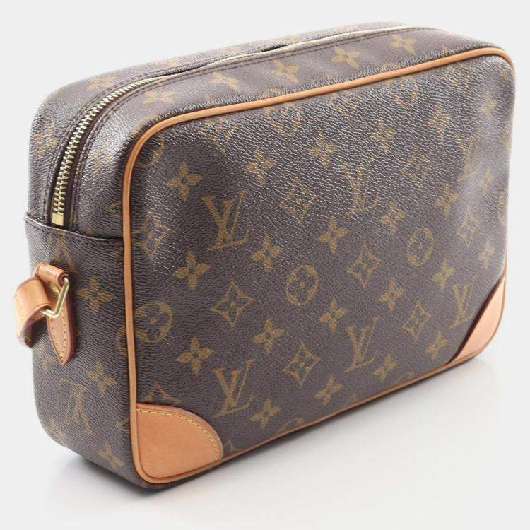 Pre Owned Louis Vuitton Trocadero 27 Brown Monogram Canvas Crossbody Bag