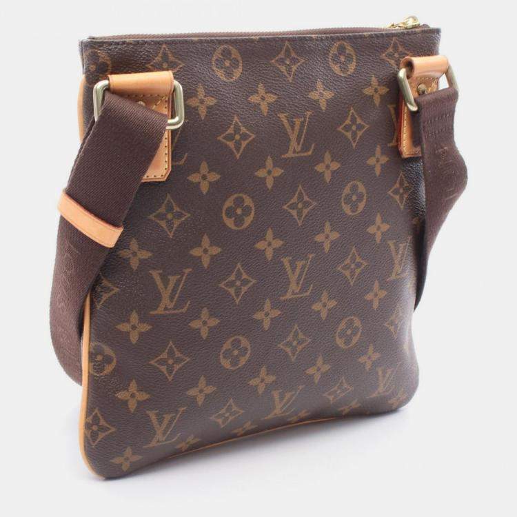 Pre Owned Louis Vuitton Pochette Valmy Brown Monogram Canvas Crossbody Bag