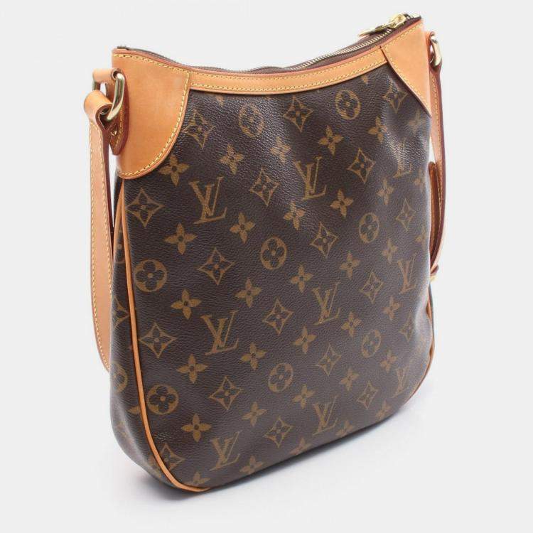 Pre Owned Louis Vuitton Odeon PM Brown Monogram Canvas Crossbody Bag