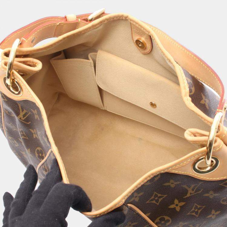 Pre Owned Louis Vuitton Galliera PM Brown Monogram Canvas Shoulder Bag