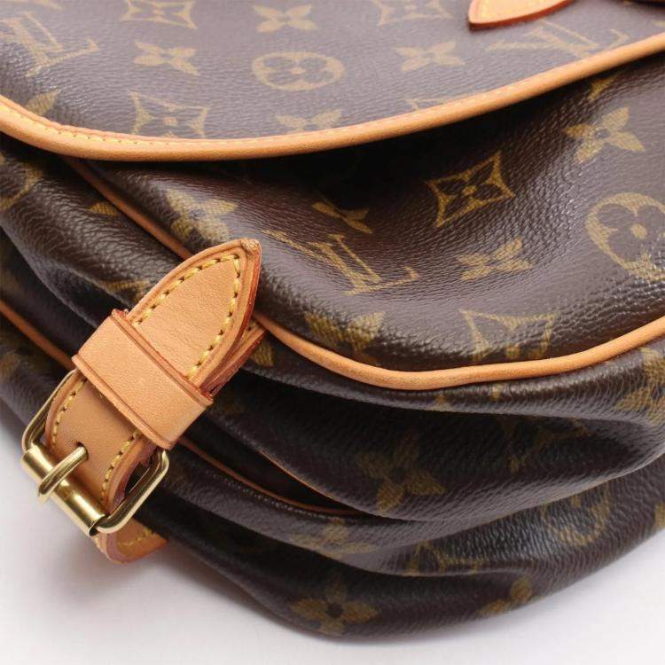 Pre Owned Louis Vuitton Saumur 30 Brown Monogram Canvas Crossbody Bag