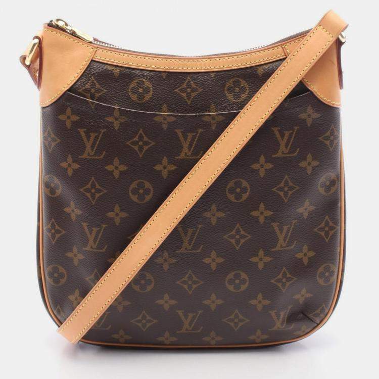 Pre Owned Louis Vuitton Odeon PM Brown Monogram Canvas Crossbody Bag