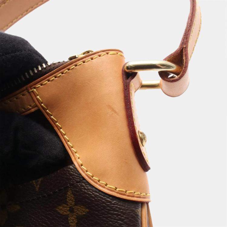 Pre Owned Louis Vuitton Odeon PM Brown Monogram Canvas Crossbody Bag