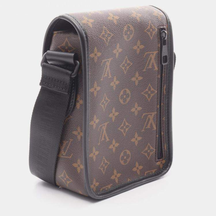 Pre Owned Louis Vuitton Archy Messenger Brown Monogram Macassar Canvas Crossbody Bag
