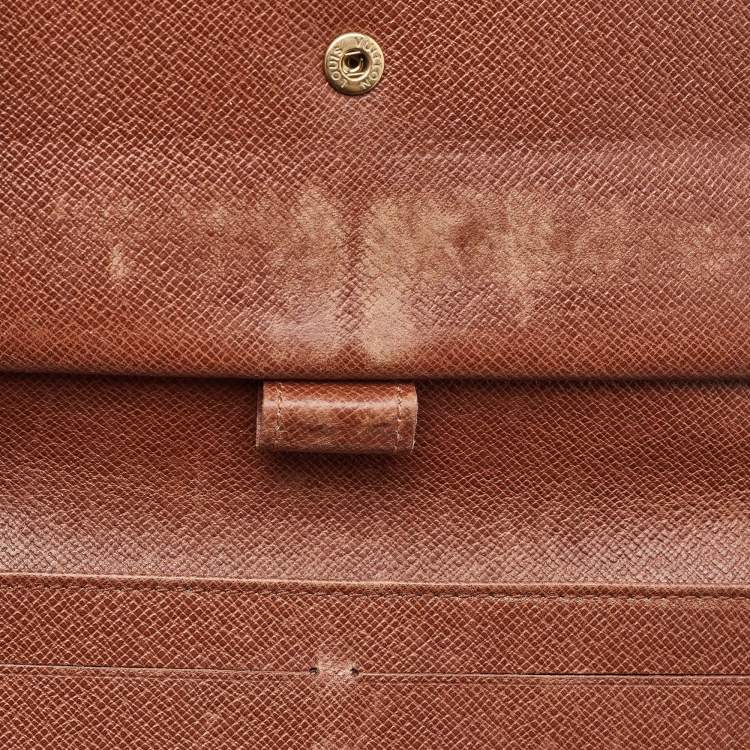 Pre Owned Louis Vuitton Monogram Canvas Sarah Long Wallet