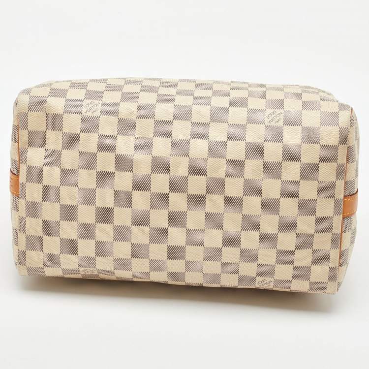 Pre Owned Louis Vuitton Damier Azur Canvas Speedy Bandoulière 30 Bag