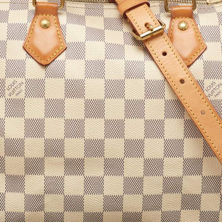 Pre Owned Louis Vuitton Damier Azur Canvas Speedy Bandoulière 30 Bag