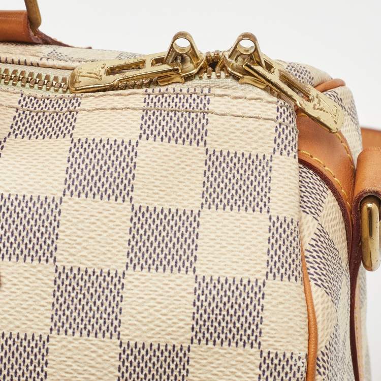 Pre Owned Louis Vuitton Damier Azur Canvas Speedy Bandoulière 30 Bag