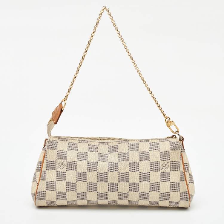 Pre Owned Louis Vuitton Damier Azur Canvas Eva Pochette Bag
