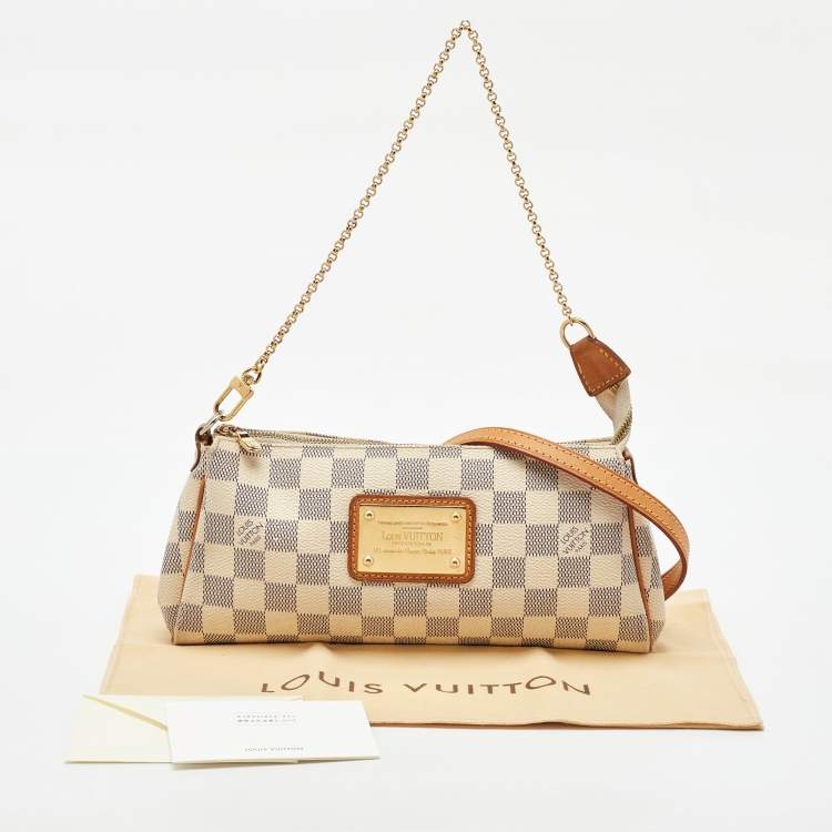 Pre Owned Louis Vuitton Damier Azur Canvas Eva Pochette Bag