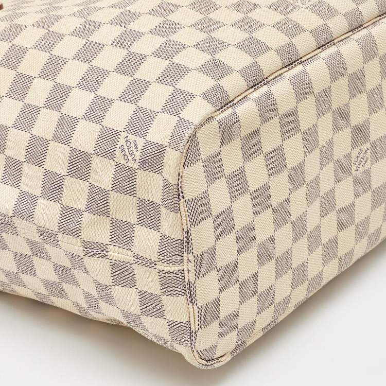 Pre Owned Louis Vuitton Damier Azur Canvas Neverfull MM Bag
