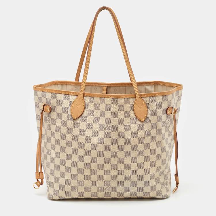 Pre Owned Louis Vuitton Damier Azur Canvas Neverfull MM Bag