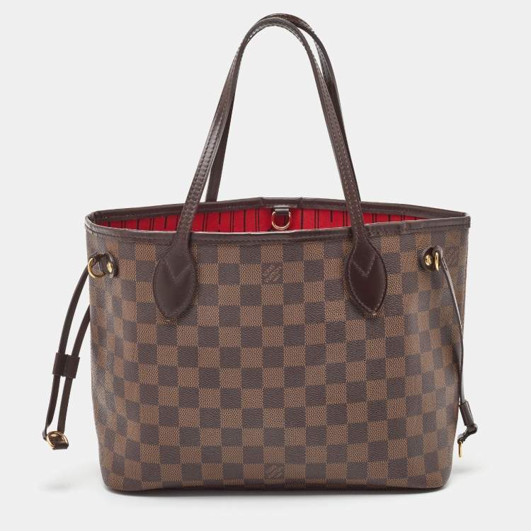 Pre Owned Louis Vuitton Damier Ebene Canvas Neverfull PM Bag