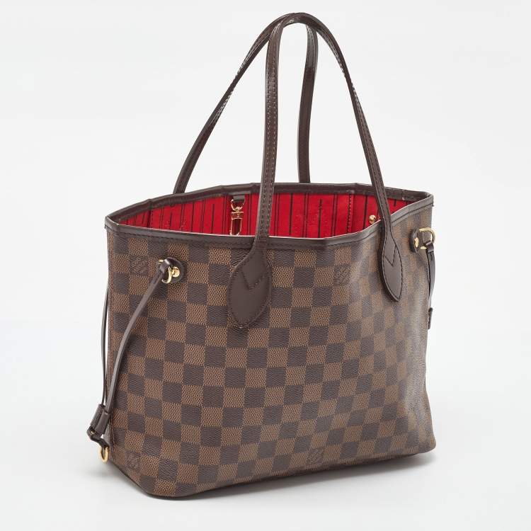 Pre Owned Louis Vuitton Damier Ebene Canvas Neverfull PM Bag