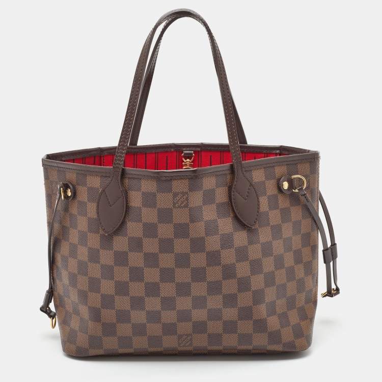 Pre Owned Louis Vuitton Damier Ebene Canvas Neverfull PM Bag