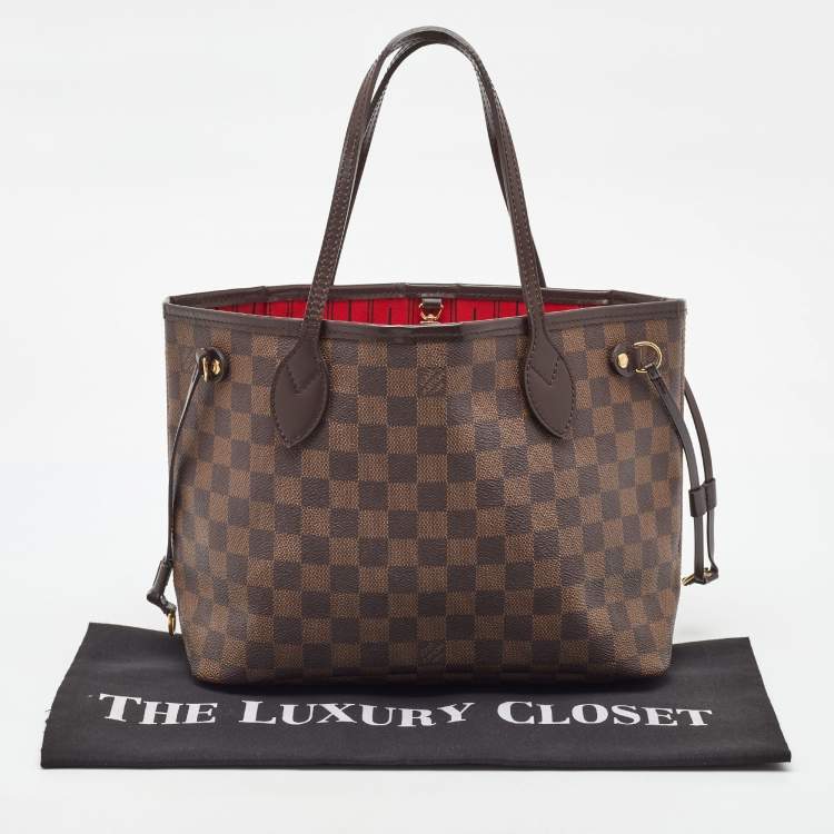 Pre Owned Louis Vuitton Damier Ebene Canvas Neverfull PM Bag