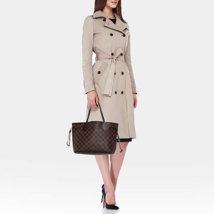 Pre Owned Louis Vuitton Damier Ebene Canvas Neverfull PM Bag