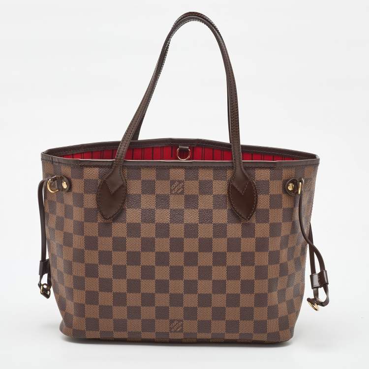 Pre Owned Louis Vuitton Damier Ebene Canvas Neverfull PM Bag