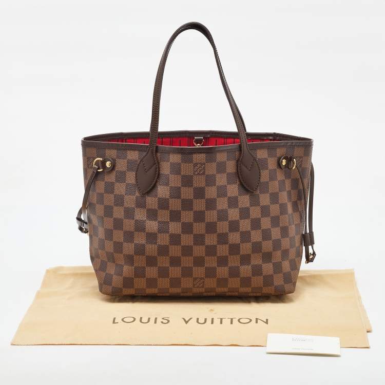 Pre Owned Louis Vuitton Damier Ebene Canvas Neverfull PM Bag