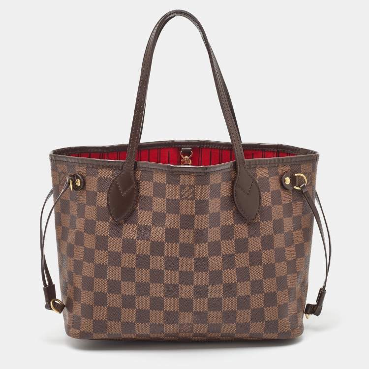 Pre Owned Louis Vuitton Damier Ebene Canvas Neverfull PM Bag