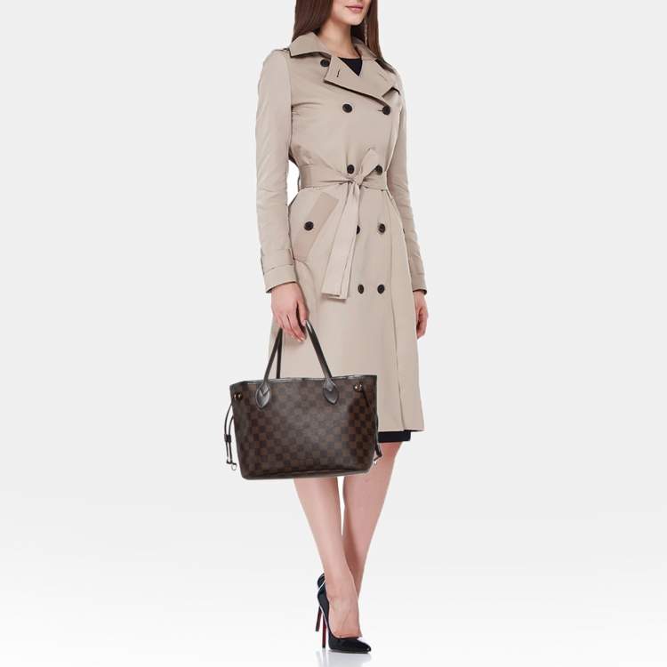 Pre Owned Louis Vuitton Damier Ebene Canvas Neverfull PM Bag