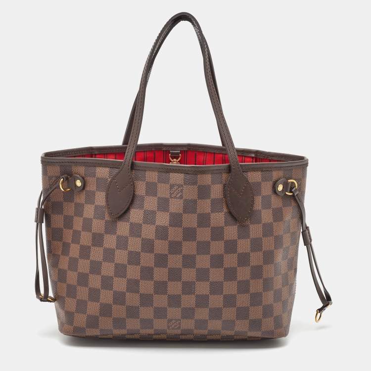 Pre Owned Louis Vuitton Damier Ebene Canvas Neverfull PM Bag