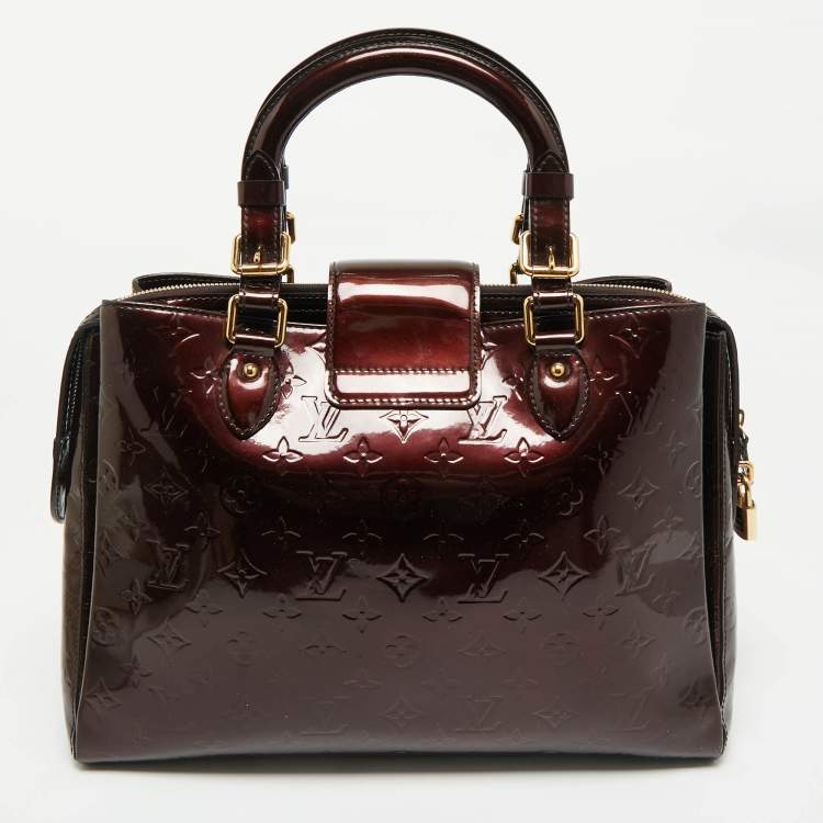 Pre Owned Louis Vuitton Amarante Monogram Vernis Melrose Avenue Bag