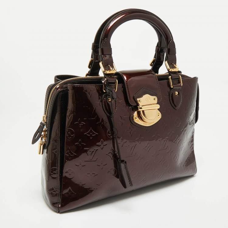 Pre Owned Louis Vuitton Amarante Monogram Vernis Melrose Avenue Bag
