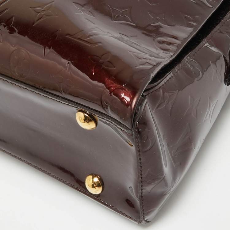 Pre Owned Louis Vuitton Amarante Monogram Vernis Melrose Avenue Bag