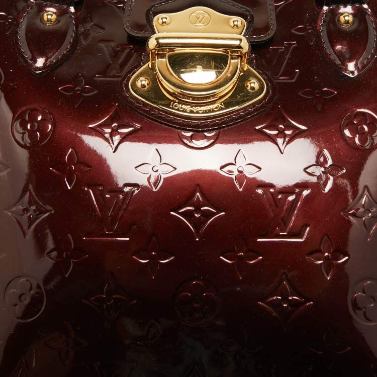 Pre Owned Louis Vuitton Amarante Monogram Vernis Melrose Avenue Bag