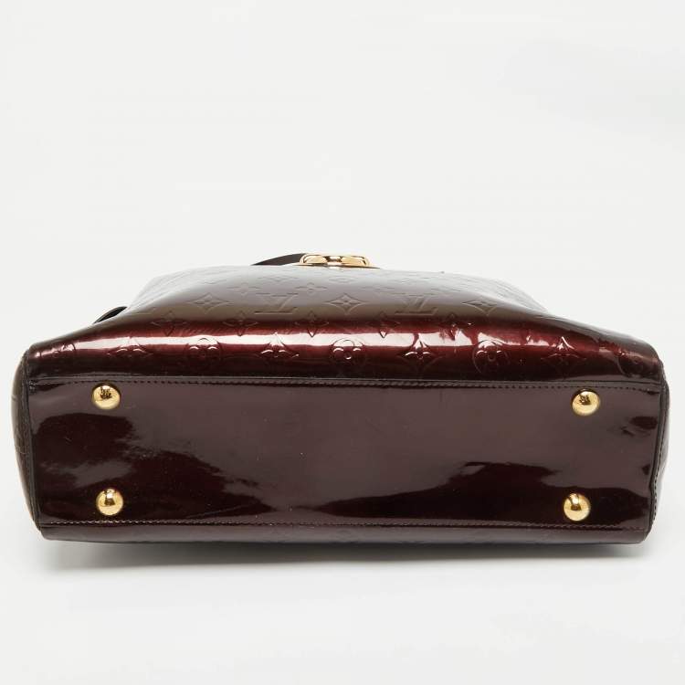 Pre Owned Louis Vuitton Amarante Monogram Vernis Melrose Avenue Bag
