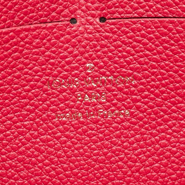 Pre Owned Louis Vuitton Cherry Monogram Empreinte Leather Zippy Wallet